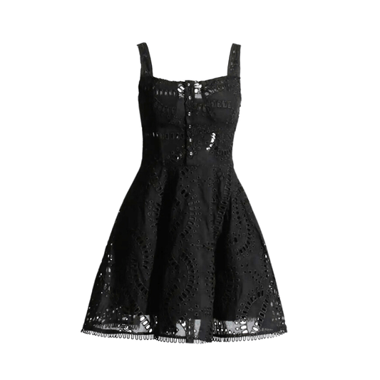 EYELET MINI DRESS - QUIT//FITDress