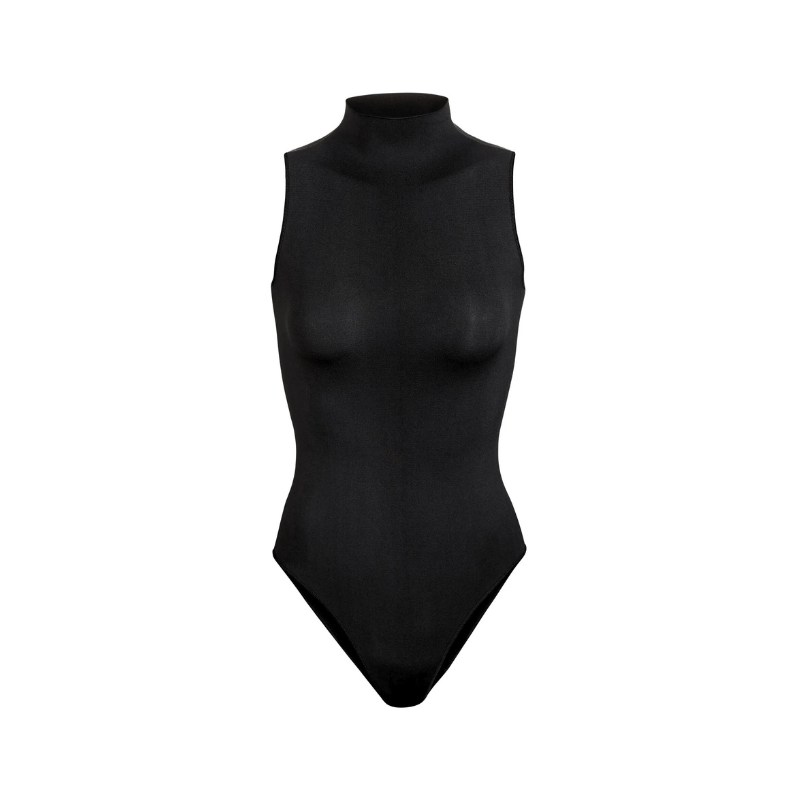 MOCK NECK BODYSUIT - BLACK - QUIT//FITBodysuit