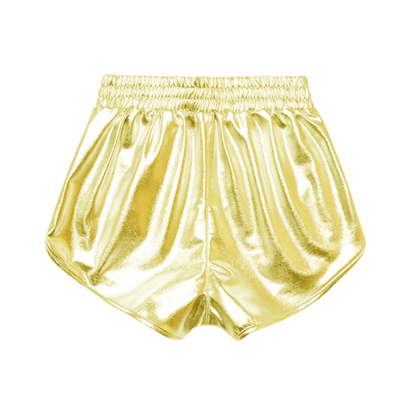 RETRO METALLIC SHORTS - GOLD - QUIT//FITBottom