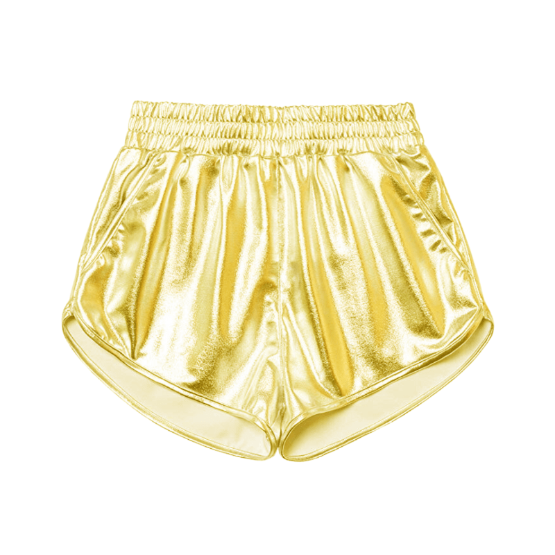 RETRO METALLIC SHORTS - GOLD - QUIT//FITBottom